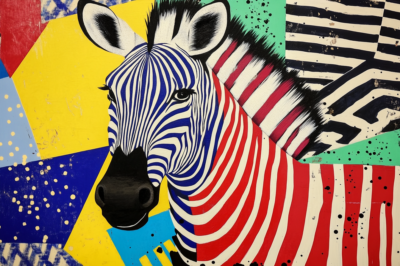 Striped Zebra Pop Canvas