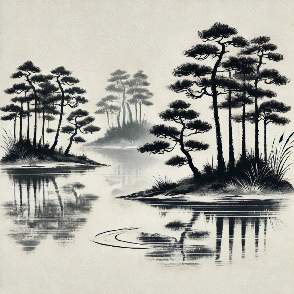 Sumi-e Tranquility Canvas