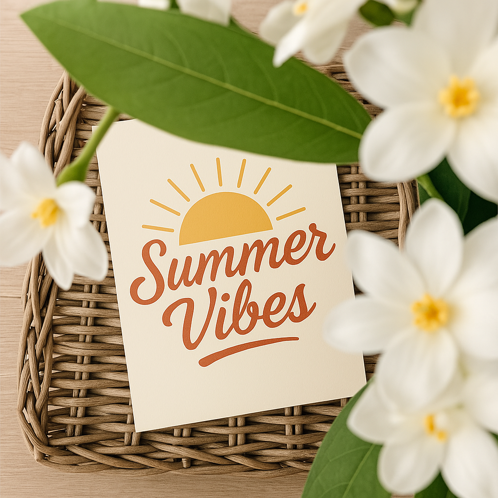 Summer Vibes Sun Summer Seasonal Alcohol Wall Home Decor Print