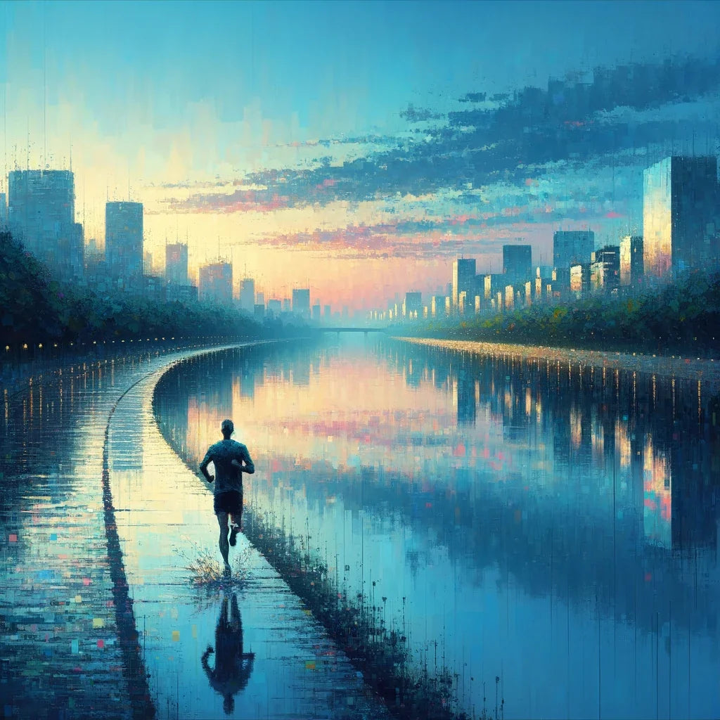 Summer Dawn Jog Serenity Cotton Cushion