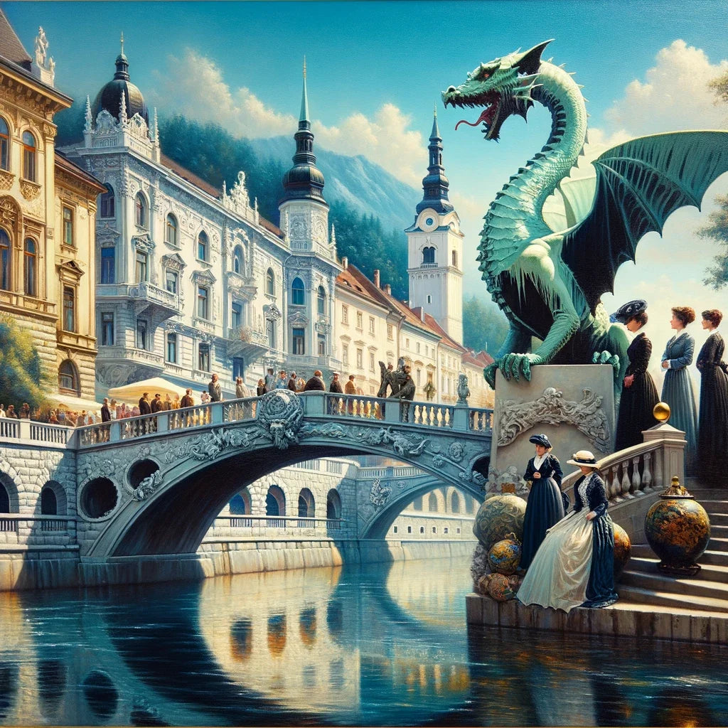 Sunny Day at Dragon Bridge Canvas