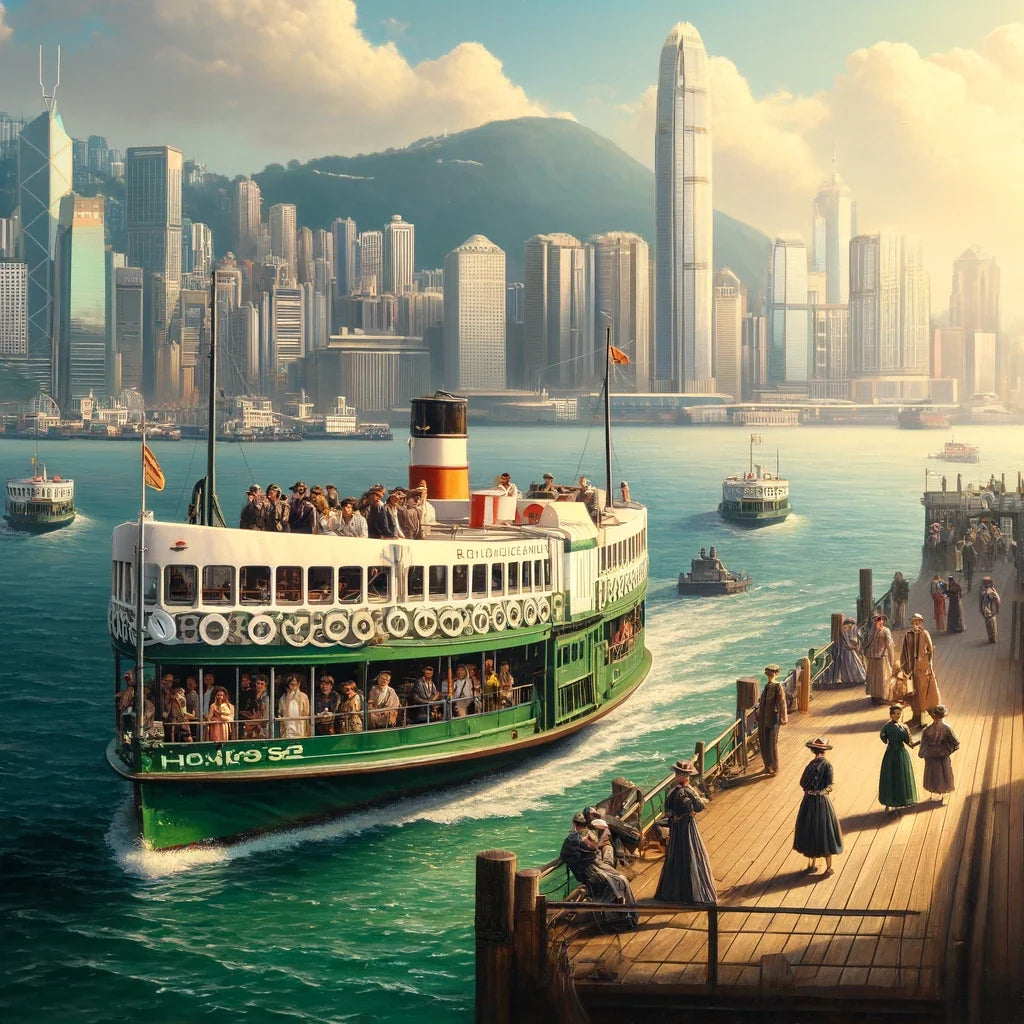 Sunny Day on Victoria Harbour Canvas