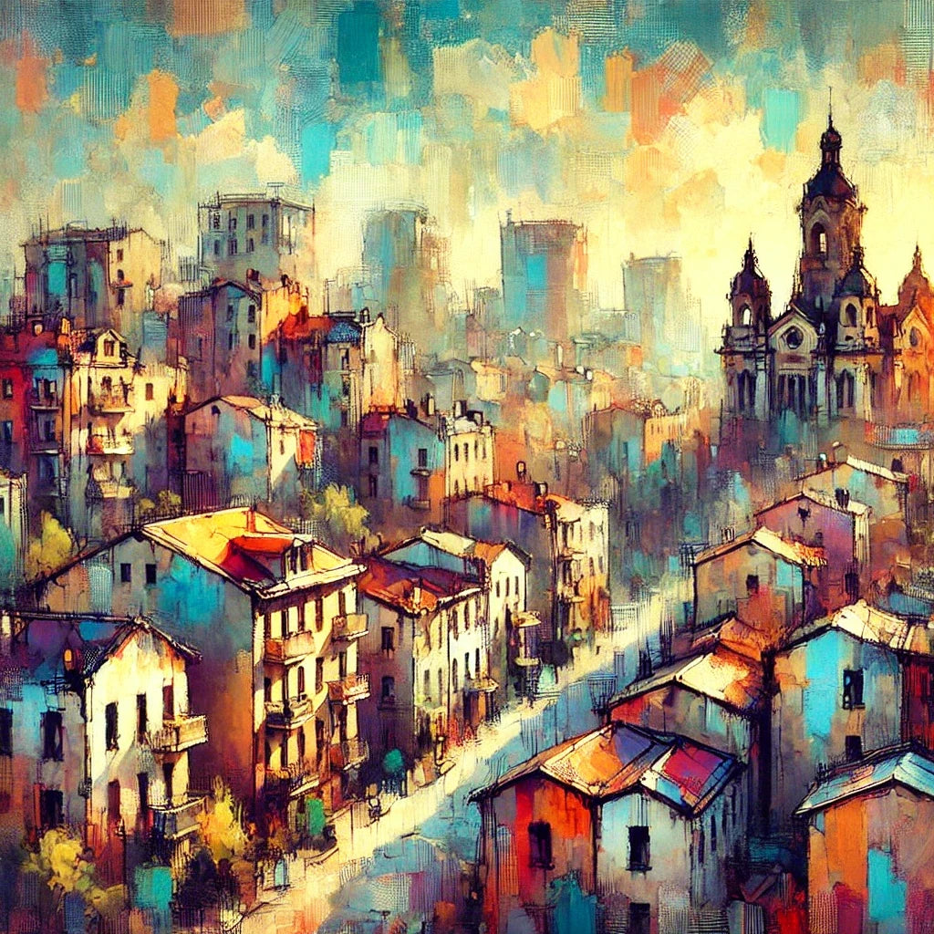 Sunrise Cityscape Canvas