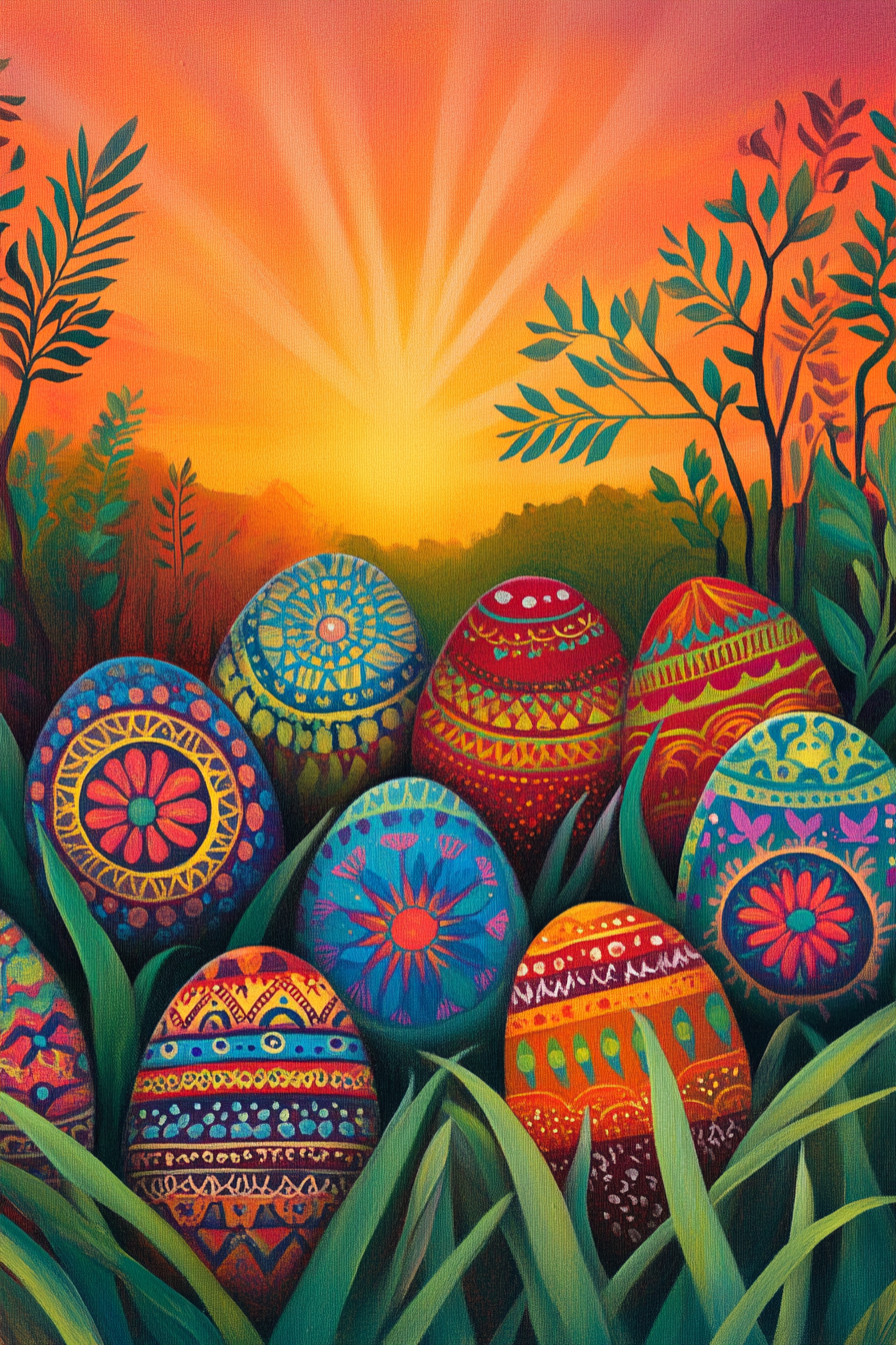 Sunrise Egg Canvas