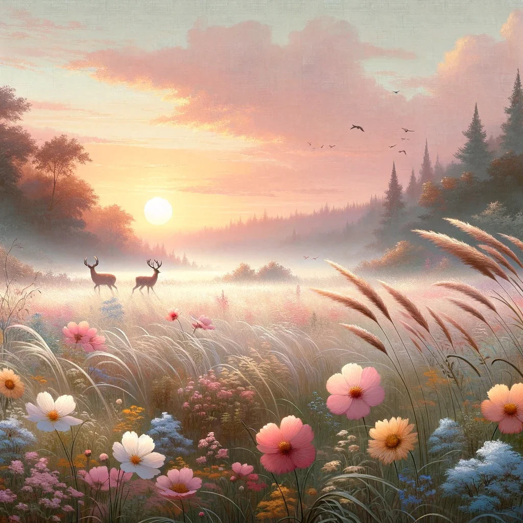 Sunrise Meadow Canvas