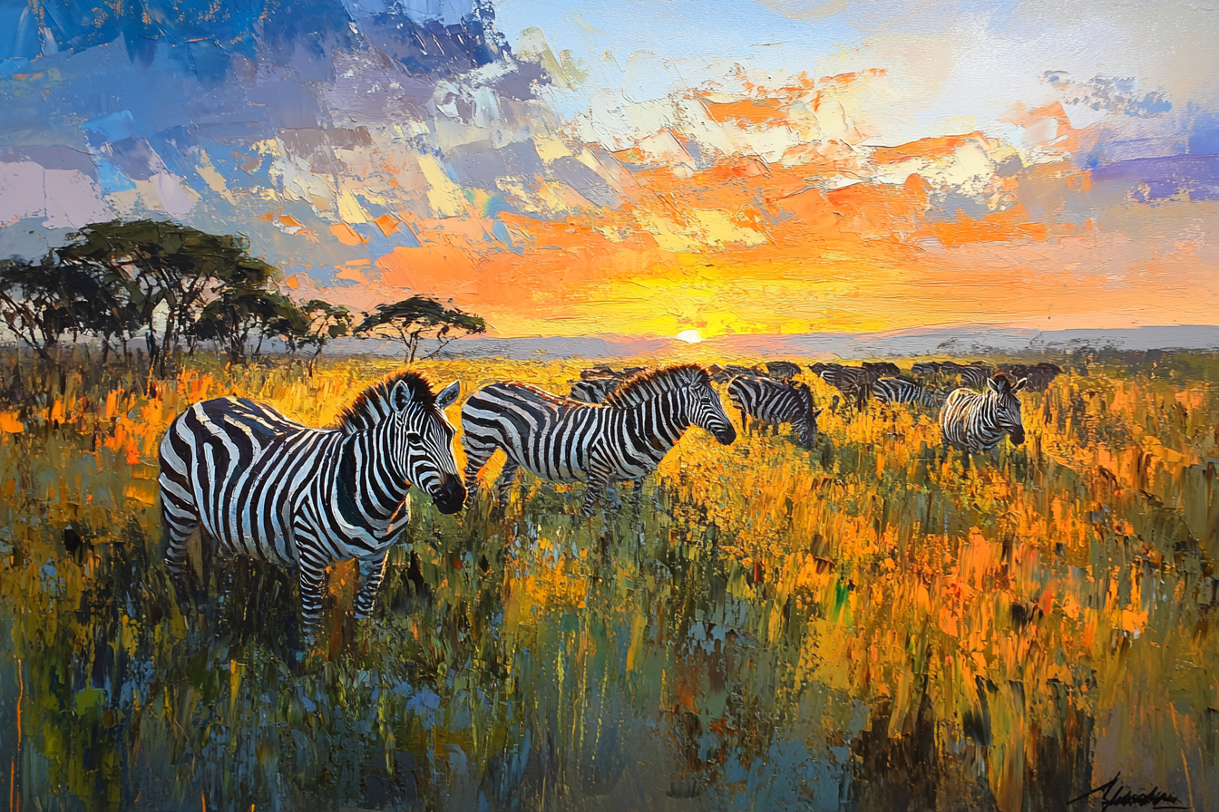Sunset Stripes Canvas