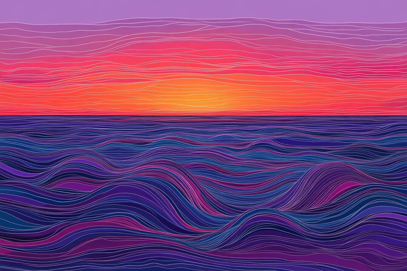 Sunset Waves Canvas