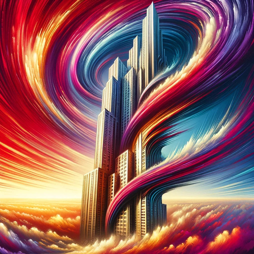 Surreal Heights Cotton Cushion