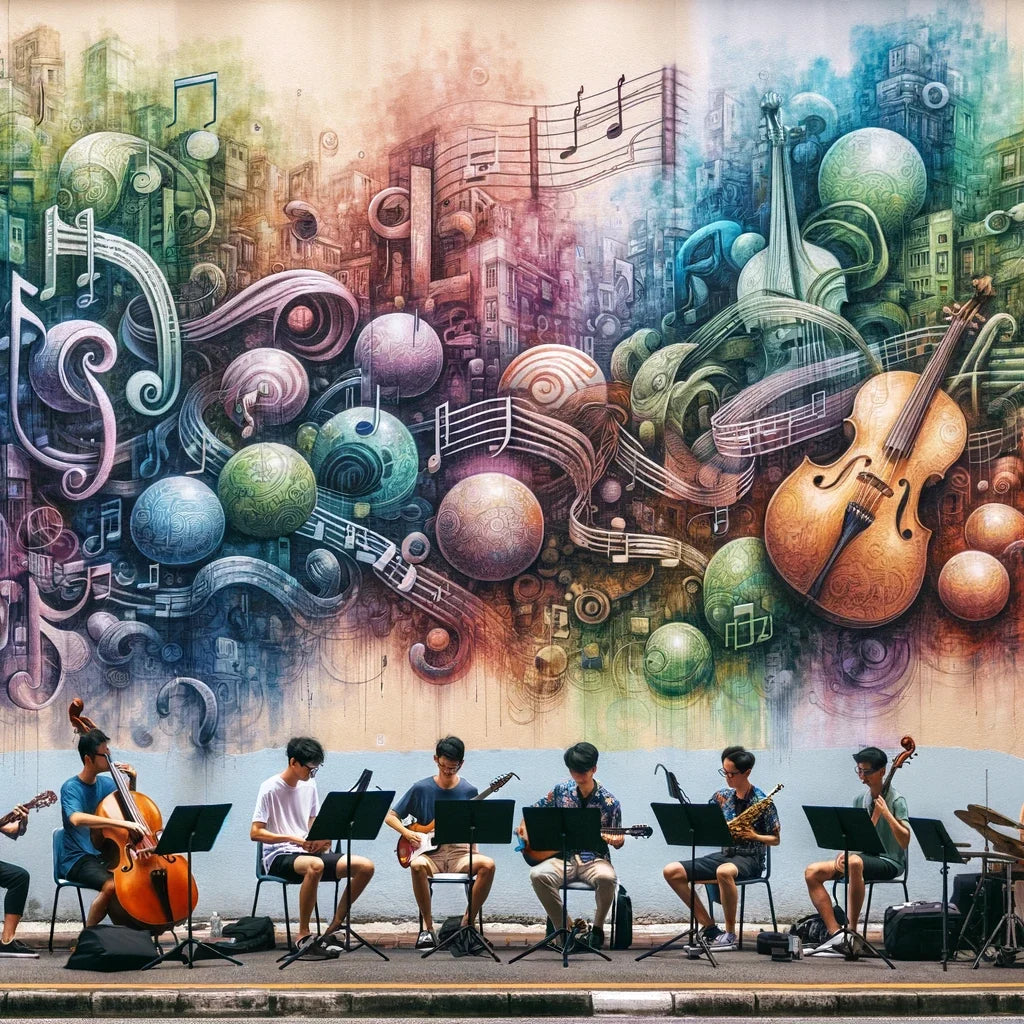 Symphony of the Streets Cotton Cushion