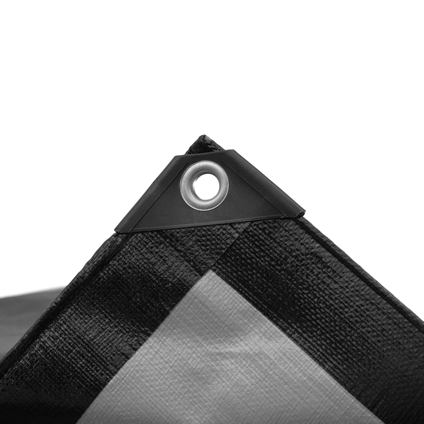 Black/Silver L-Grade Tarpaulin 2m x 2m