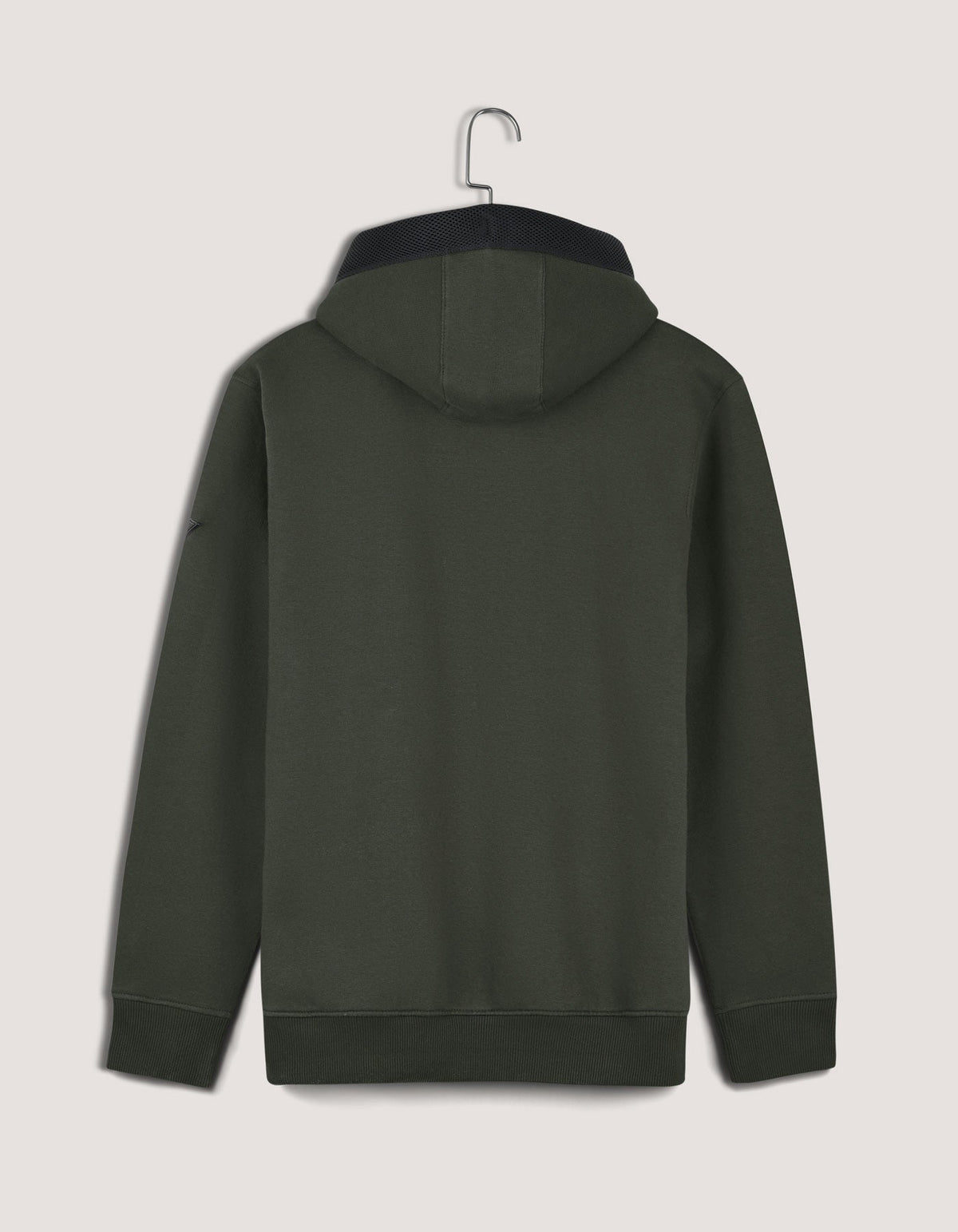 Plain Moss Full Zip Fleece Hoodie
