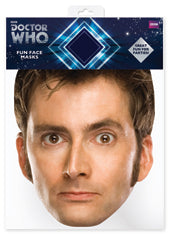 SMP240 10TH DOCTOR Doctor Who Six Pack Cardboard Face Masks With Tabs and Elastic