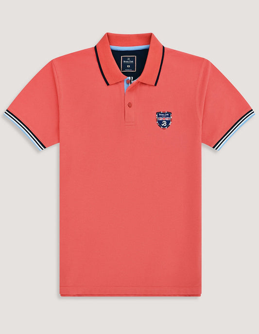 Coral Union Jack Polo Shirt
