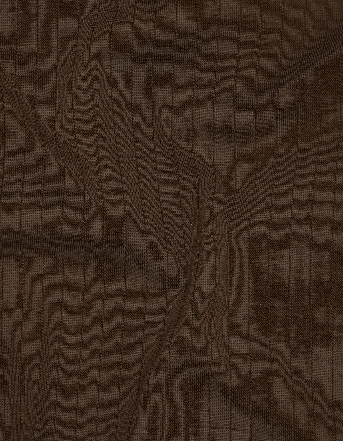 Brown Ribbed Cotton Polo Shirt