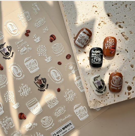 Hello Claws | Coffee Time Nail Deco Sticker
