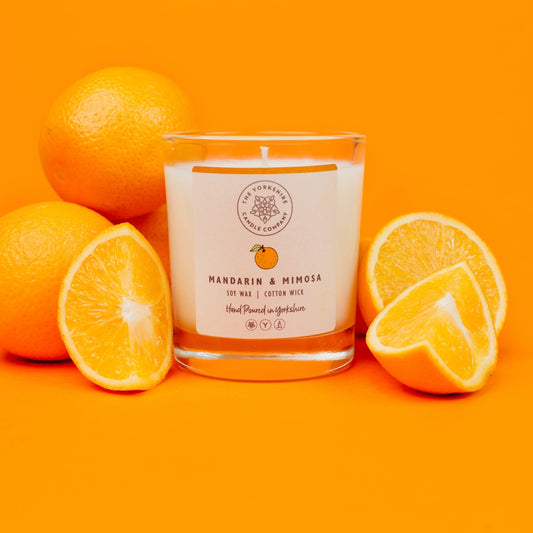 Mandarin & Mimosa Candle in Glass Tumbler