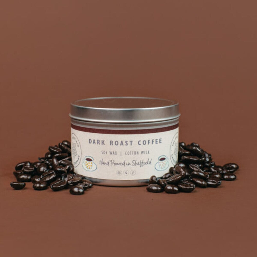 Dark Roast Coffee Scented Tin Candle Large