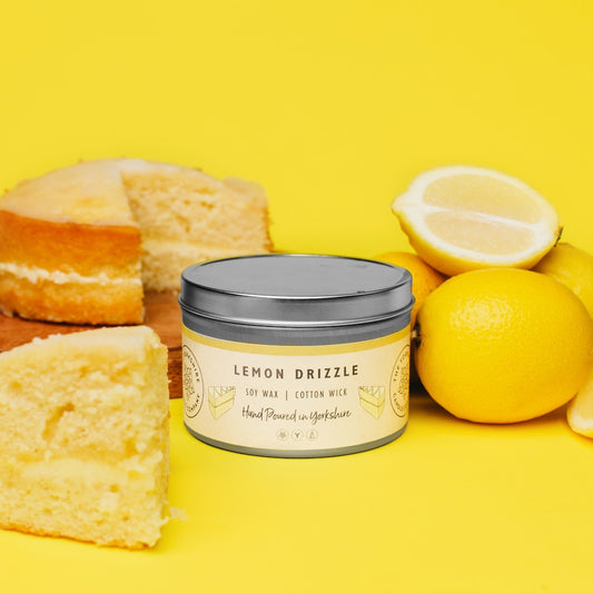 Lemon Drizzle Scented Tin Candle Large