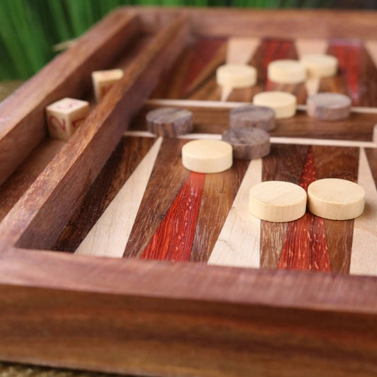 Taksha Wooden Backgammon Board Game