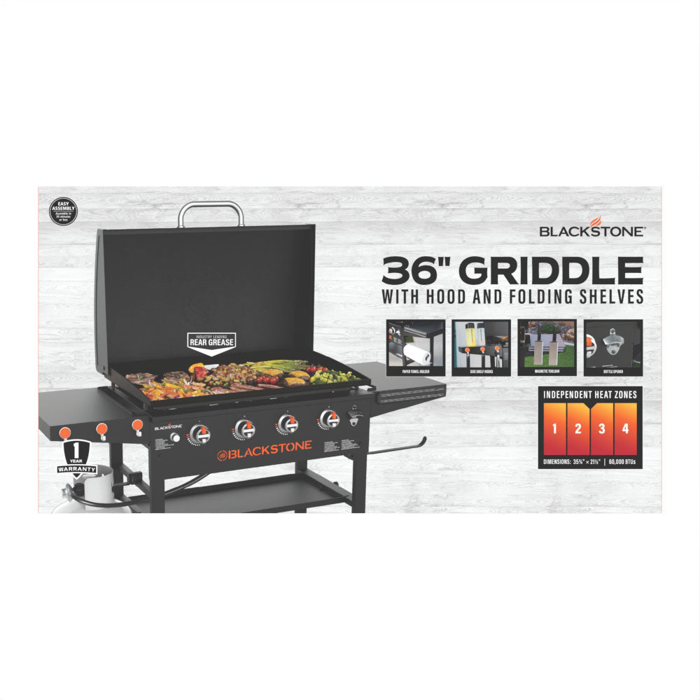 TheFoalyard Blackstone Original 36-inch Griddle with Hood and Folding Shelves - box packaging