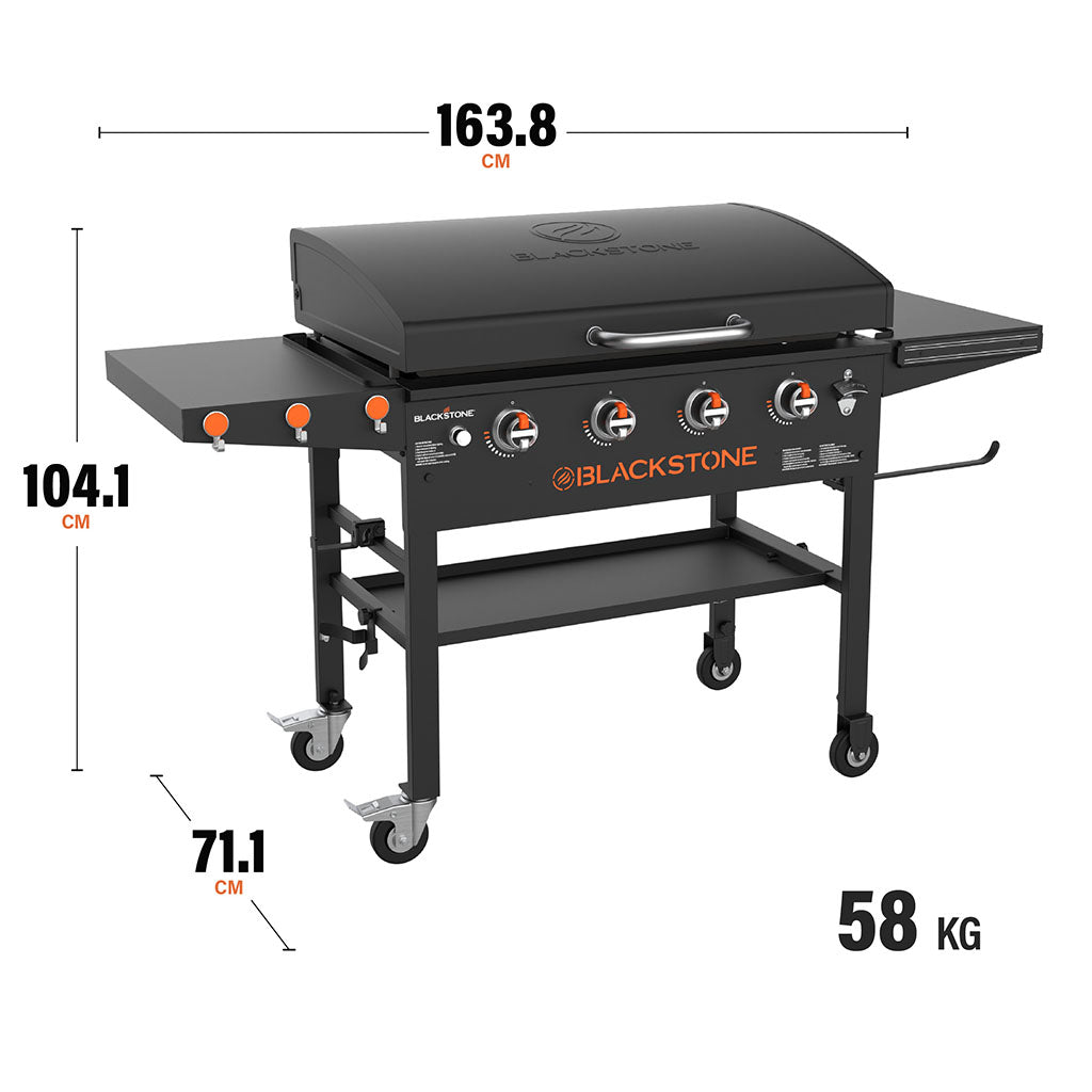TheFoalyard Blackstone Original 36-inch Griddle with Hood and Folding Shelves - dimensions