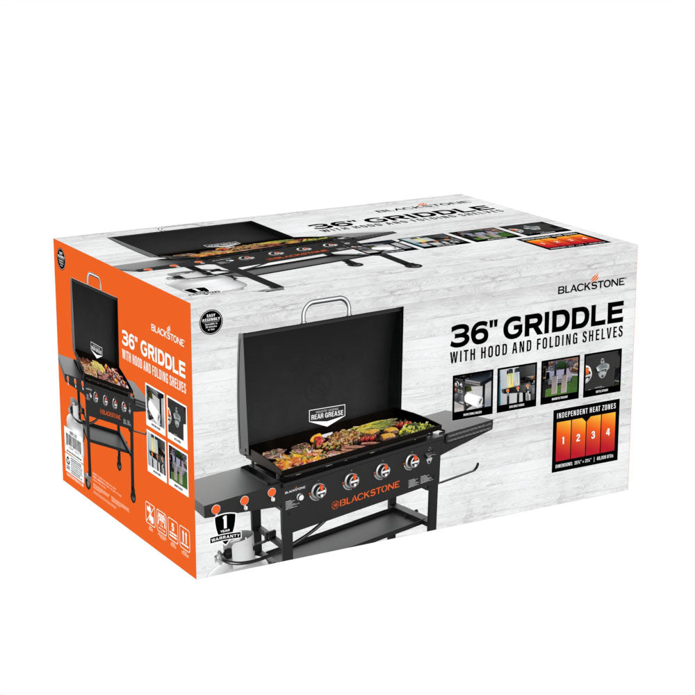 TheFoalyard Blackstone Original 36-inch Griddle with Hood and Folding Shelves - packaging box
