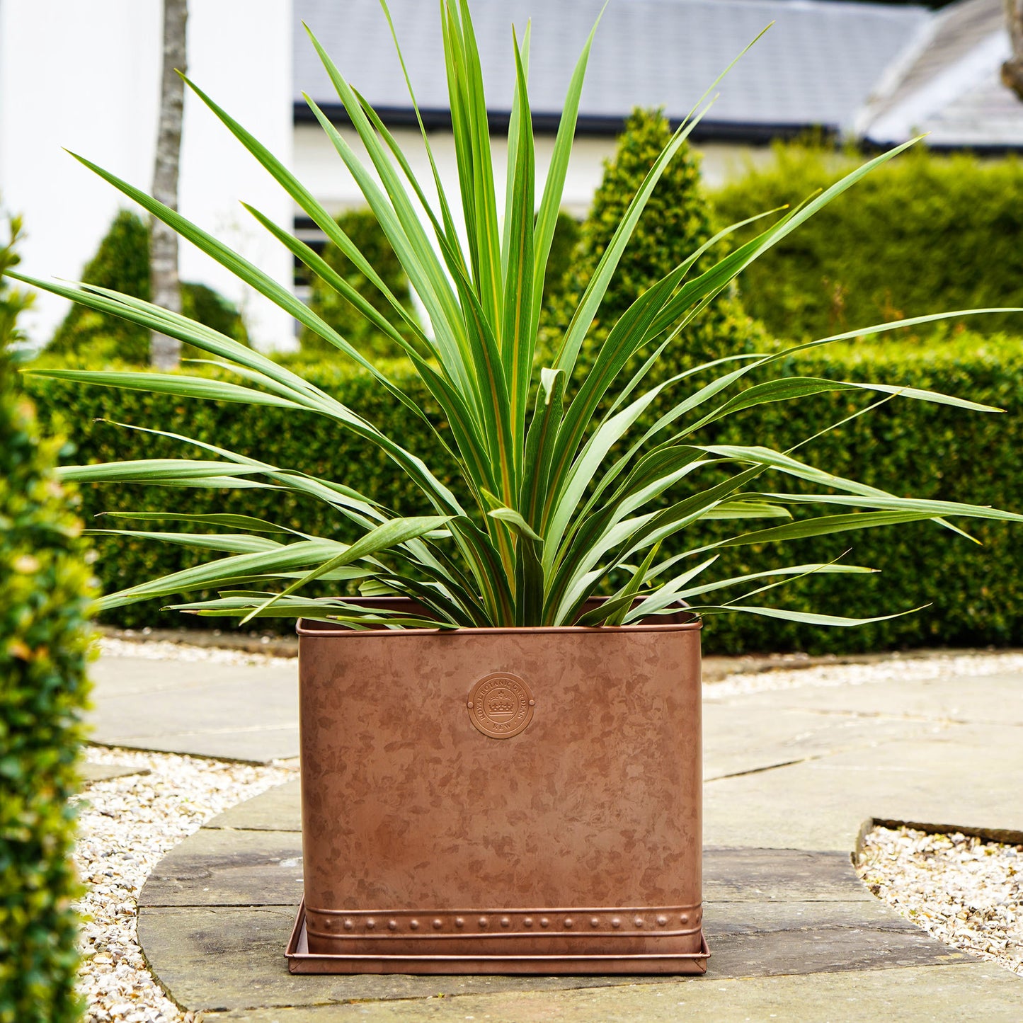TheFoalyard Ivyline Kew Royal Botanic Gardens Aged Copper Regency Outdoor Planter 38cm square