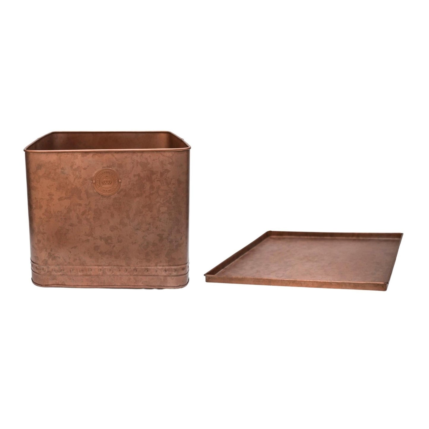 TheFoalyard Ivyline Kew Royal Botanic Gardens Aged Copper Regency Outdoor Planter 38cm tray