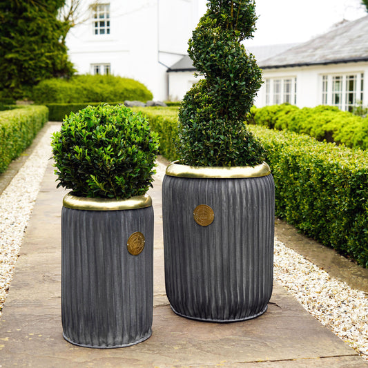 TheFoalyard Ivyline Kew Royal Botanic Gardens Round Antique Lead Richmond Planters