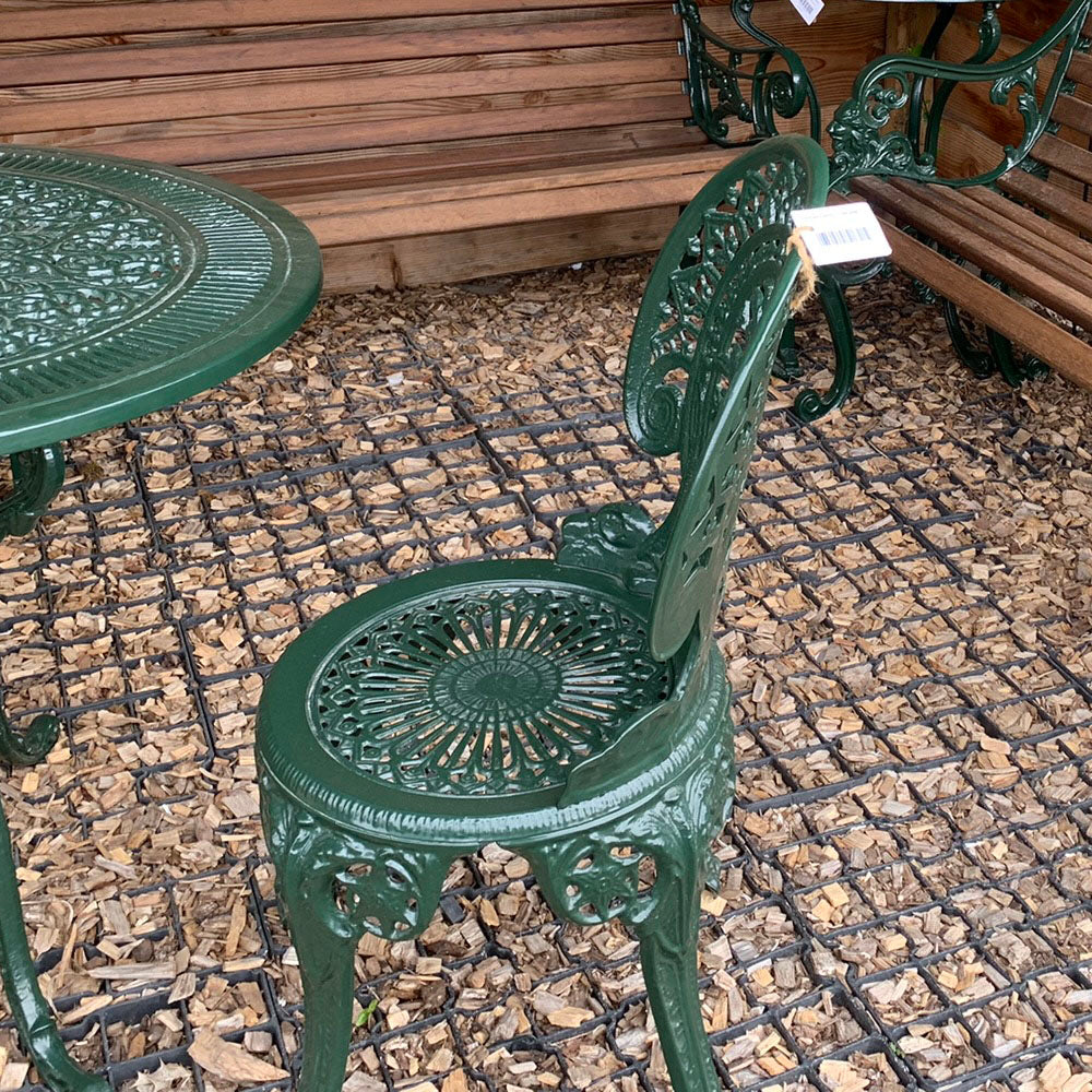 The Foalyard Jardine Leisure Aluminium Coalbrookdale Chair Garden Green