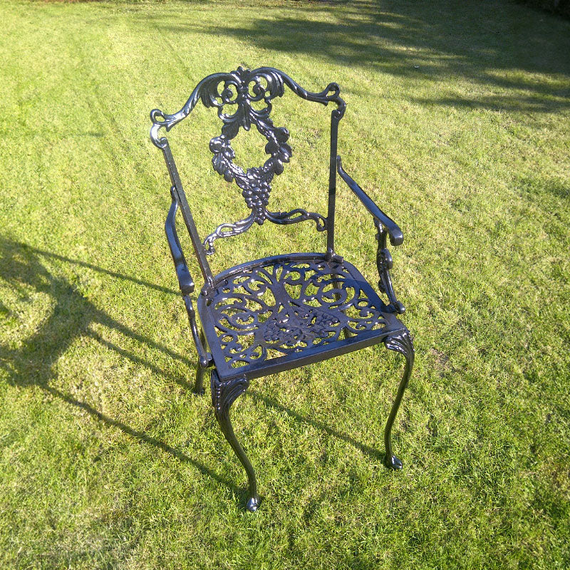 The Foalyard Jardine Leisure Aluminium Grape Carver Chair Black