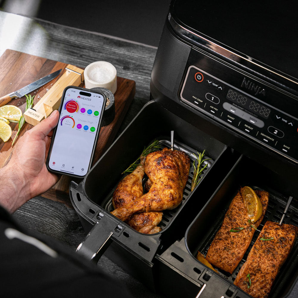 TheFoalyard MEATER Pro Wireless Smart Meat Thermometer - Ninja AirFryer chicken and salmon
