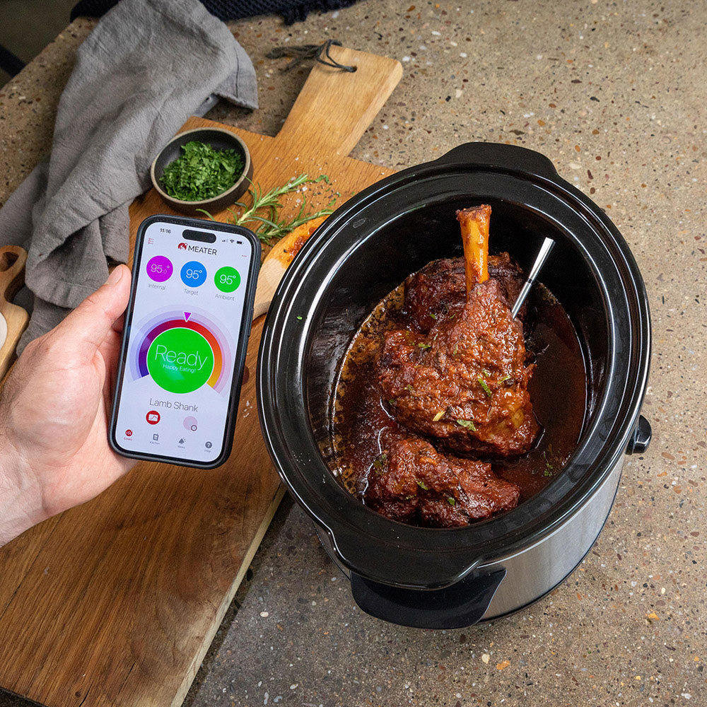 TheFoalyard MEATER Pro Wireless Smart Meat Thermometer - lamb shank slow cooking temperature
