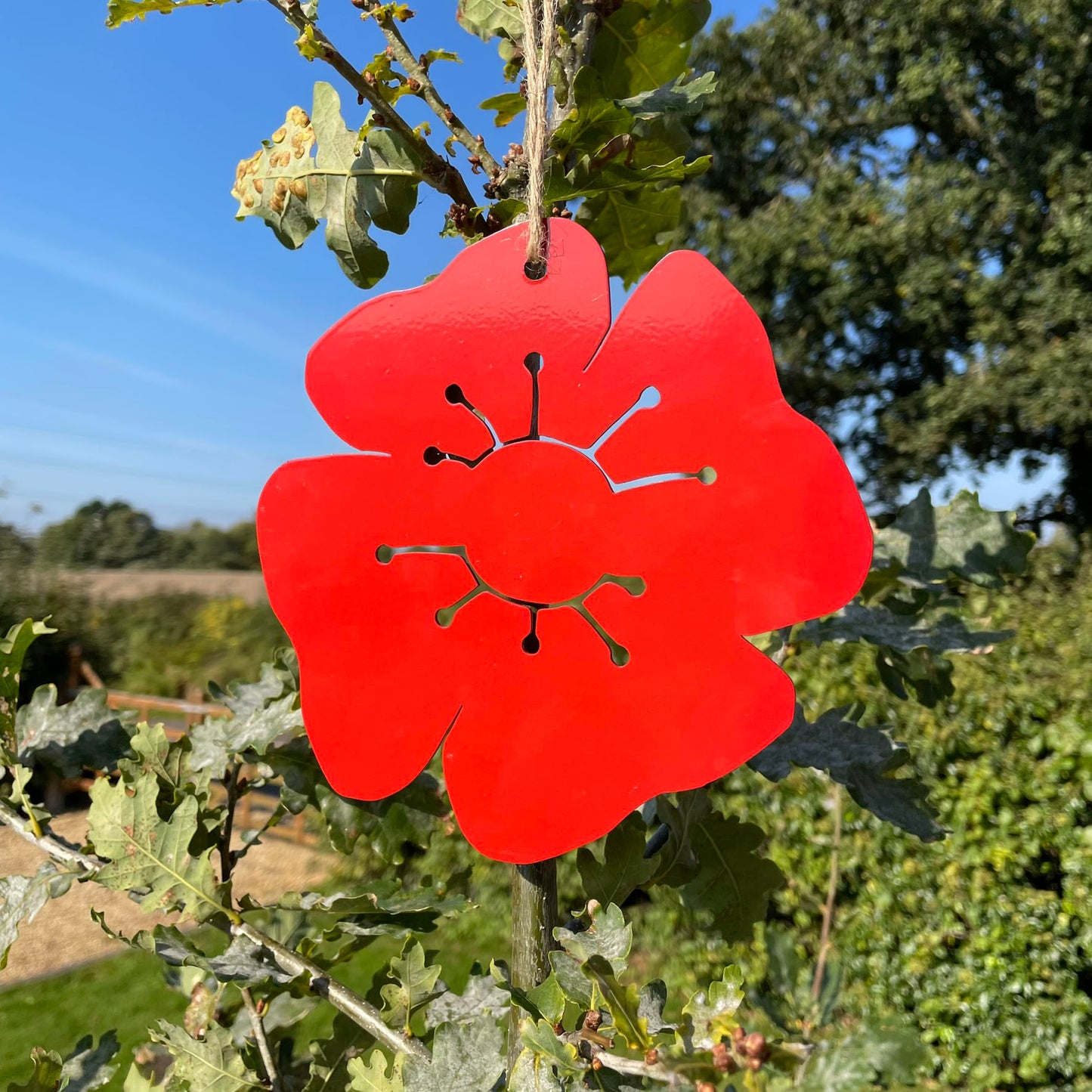 TheFoalyard PoppyForge Hanging Poppy Red Remembrance Day