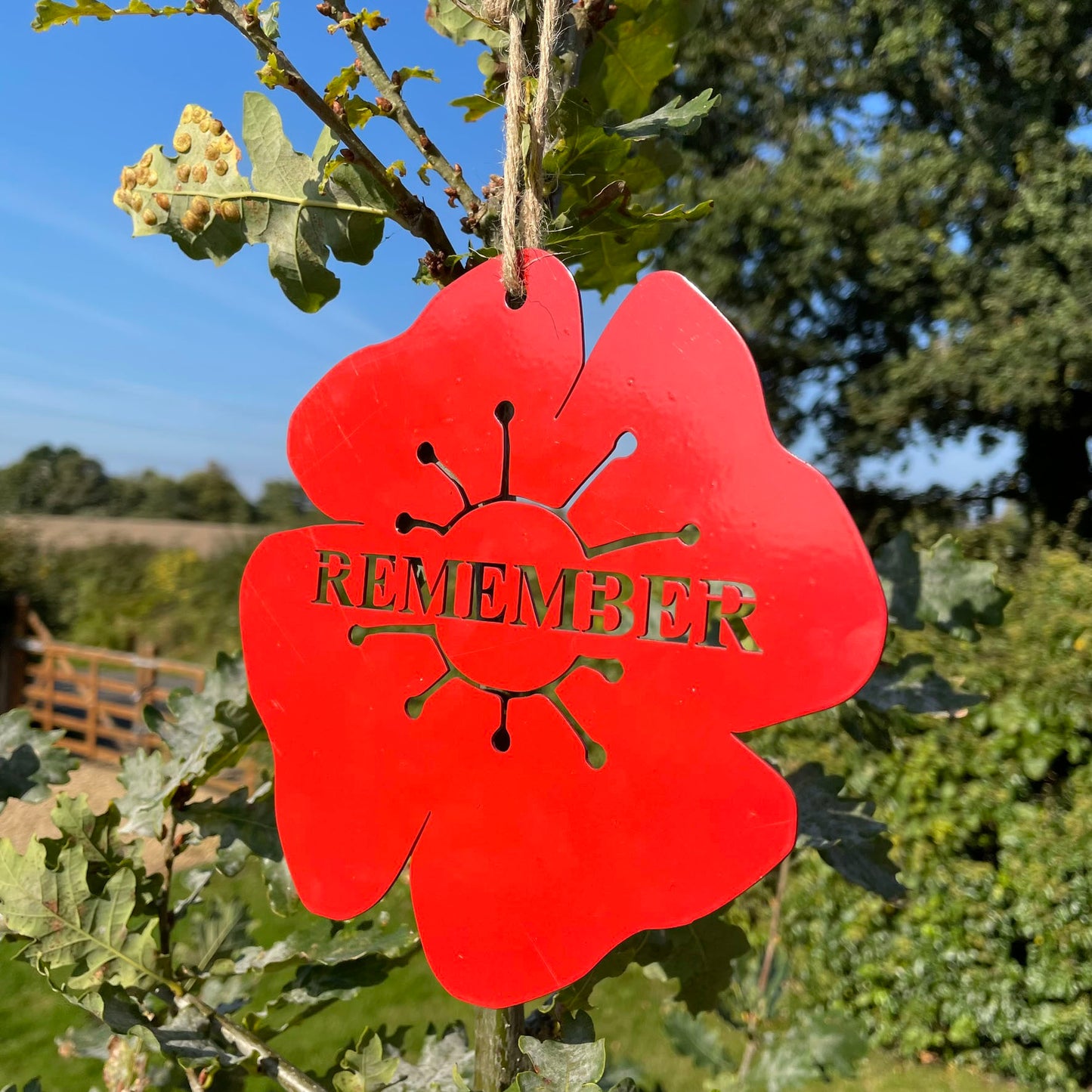 TheFoalyard PoppyForge Hanging Poppy Remember Remembrance Day Gift Red