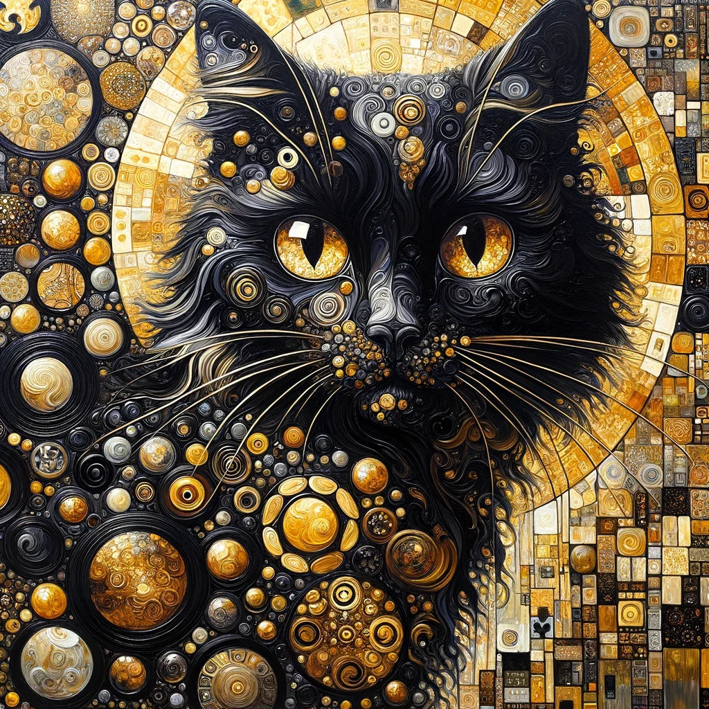 The Golden Cat Eyes Cotton Cushion