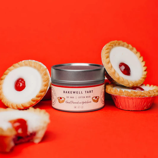 The Foalyard - Bakewell Tart Scented Tin Candle small British Made by The Yorkshire Candle Company