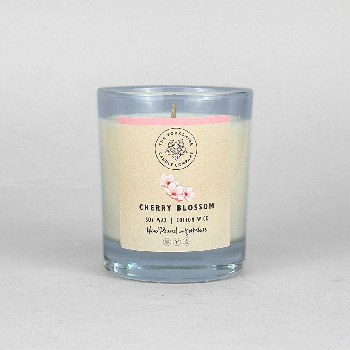 https://download.thefoalyard.co.uk/Yorkshire/The Foalyard - Cherry Blossom Candle Glass Tumbler British Made by The Yorkshire Candle Company