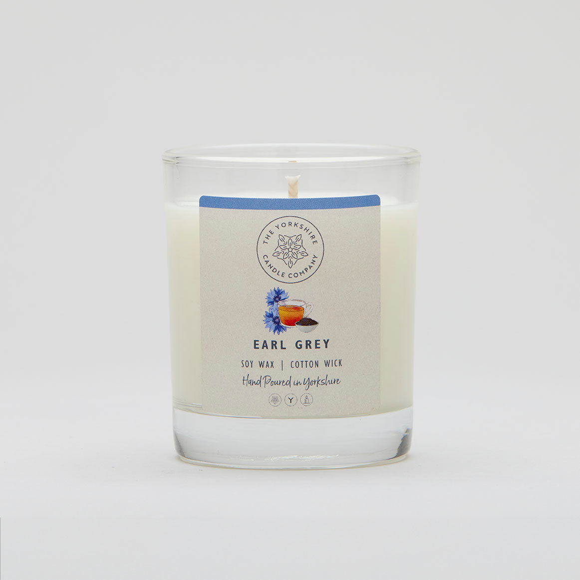 The Foalyard - Earl Grey Candle in Glass Tumbler British Made by The Yorkshire Candle Company