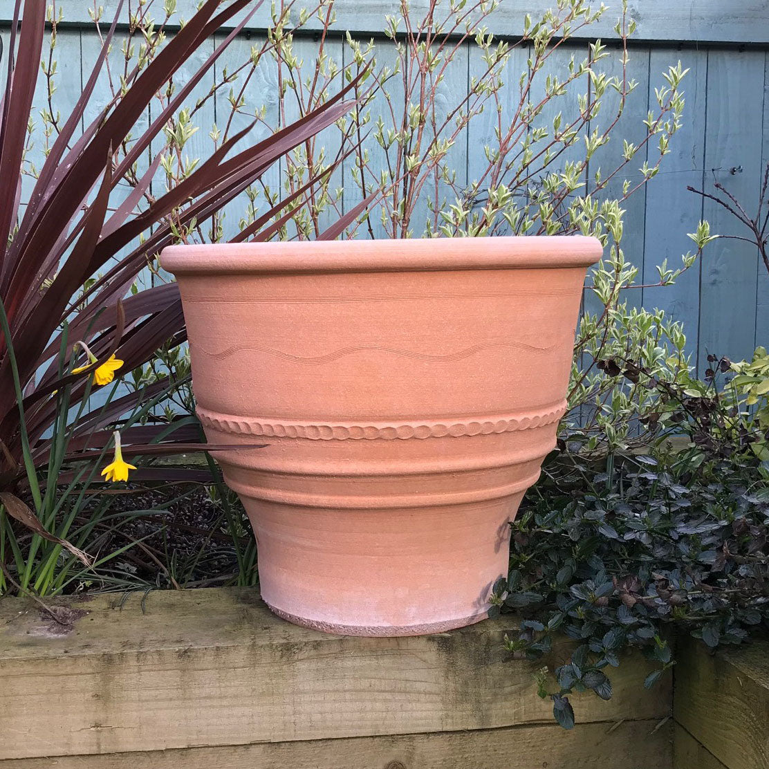 The Foalyard - Exara Cretan Terracotta Large Frost-Proof Planter H40 x Ø45cm - 50 years guarantee - The Terracotta Pot Company - Cretan Ceramics by Andonis Araviakis