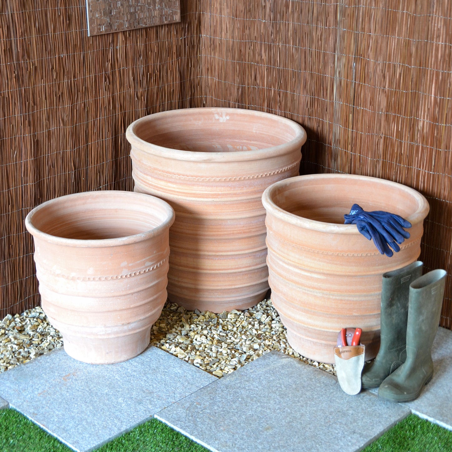 The Foalyard - Exara Cretan Terracotta Large Frost-Proof Planters high quality - 50 years guarantee - The Terracotta Pot Company - Cretan Ceramics by Andonis Araviakis