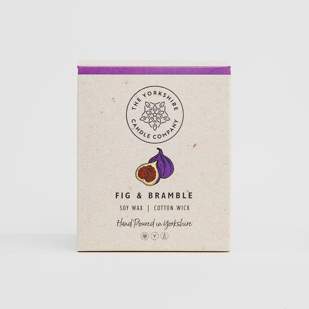 The Foalyard - Fig and Bramble Candle in Glass Tumbler presentation box British Made by The Yorkshire Candle Company
