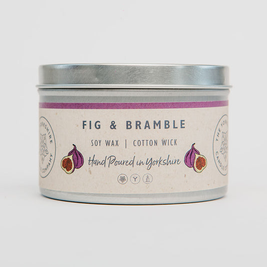 The Foalyard - Fig and Bramble Scented Tin Candle large British Made by The Yorkshire Candle Company