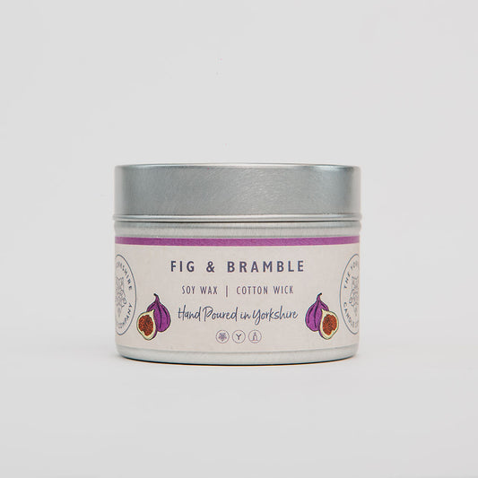 The Foalyard - Fig and Bramble Scented Tin Candle small British Made by The Yorkshire Candle Company