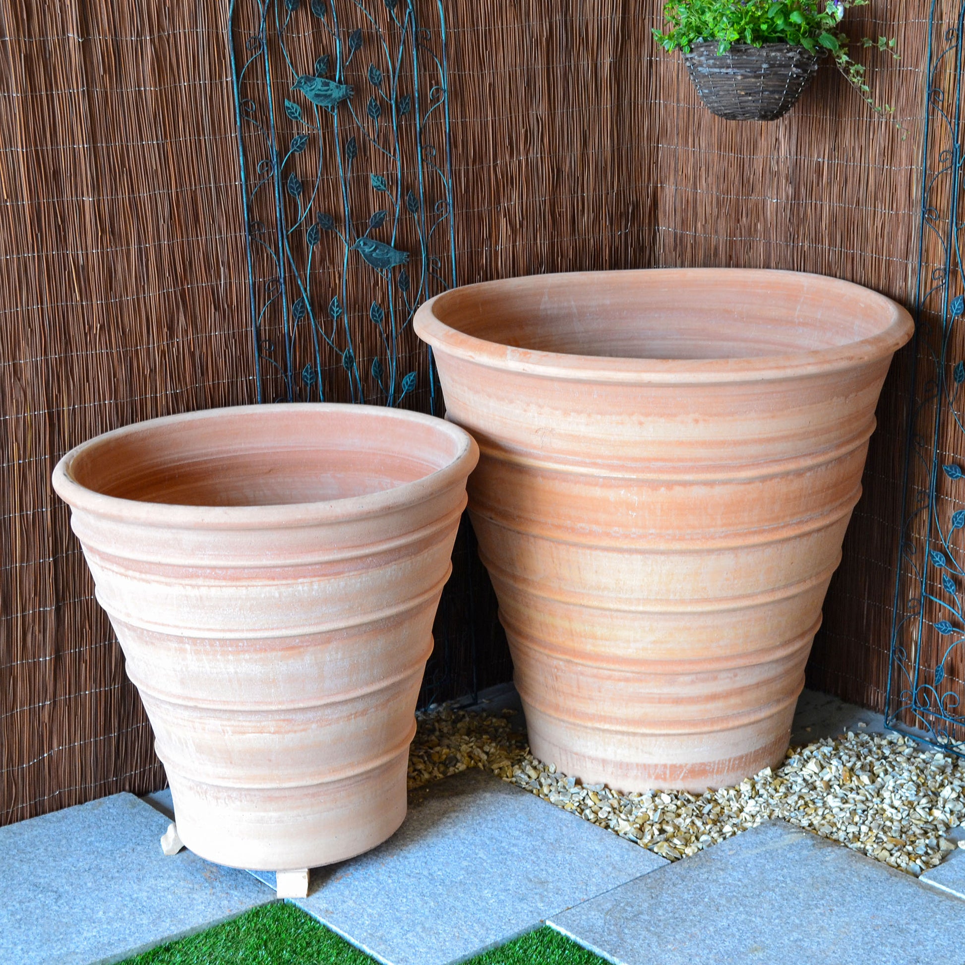 The Foalyard - Monachou Cretan Terracotta Large Frost-Proof Planters from H75 x D75cm premium high quality - 50 years guarantee - The Terracotta Pot Company - Cretan Ceramics by Andonis Araviakis