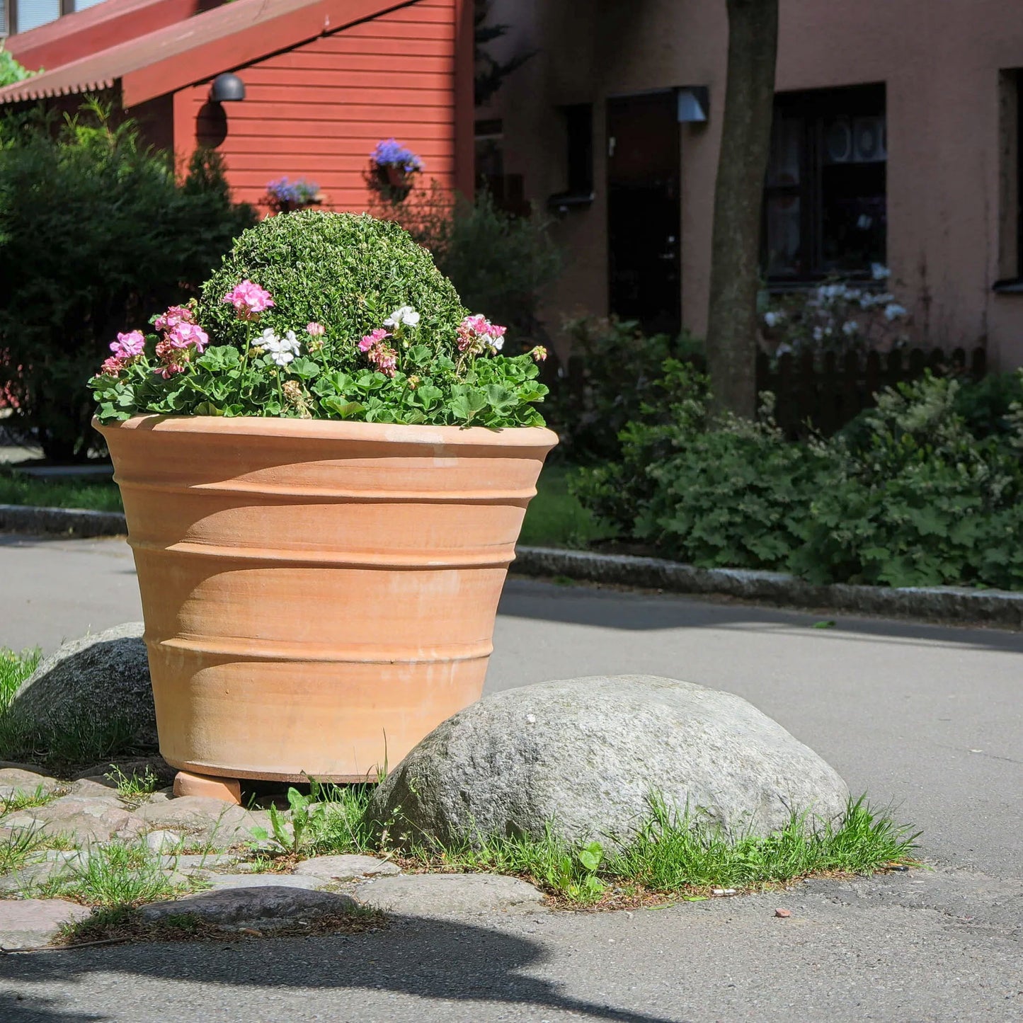 The Foalyard - Monachou Fardipati Cretan Terracotta Large Frost-Proof Planters from H50 x D70cm high quality garden pot home decor - 50 years warranty - The Terracotta Pot Company - Cretan Ceramics by Andonis Araviakis