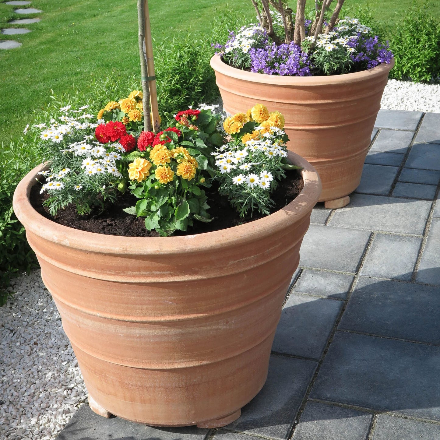 The Foalyard - Monachou Fardipati Cretan Terracotta Large Frost-Proof Planters from H50 x D70cm high quality garden pots - 50 years warranty - The Terracotta Pot Company - Cretan Ceramics by Andonis Araviakis