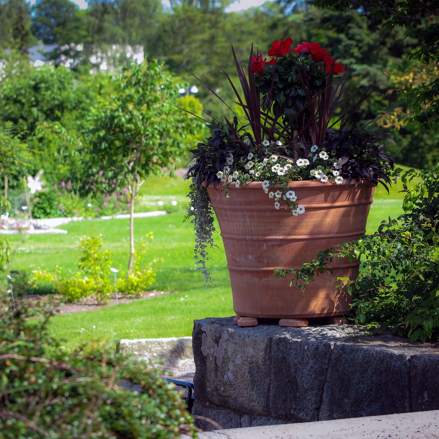 The Foalyard - Monachou Fardipati Cretan Terracotta Large Frost-Proof Planters from H50 x D70cm premium quality Mediterranean garden pot Palamedes - 50 years warranty - The Terracotta Pot Company - Cretan Ceramics by Andonis Araviakis