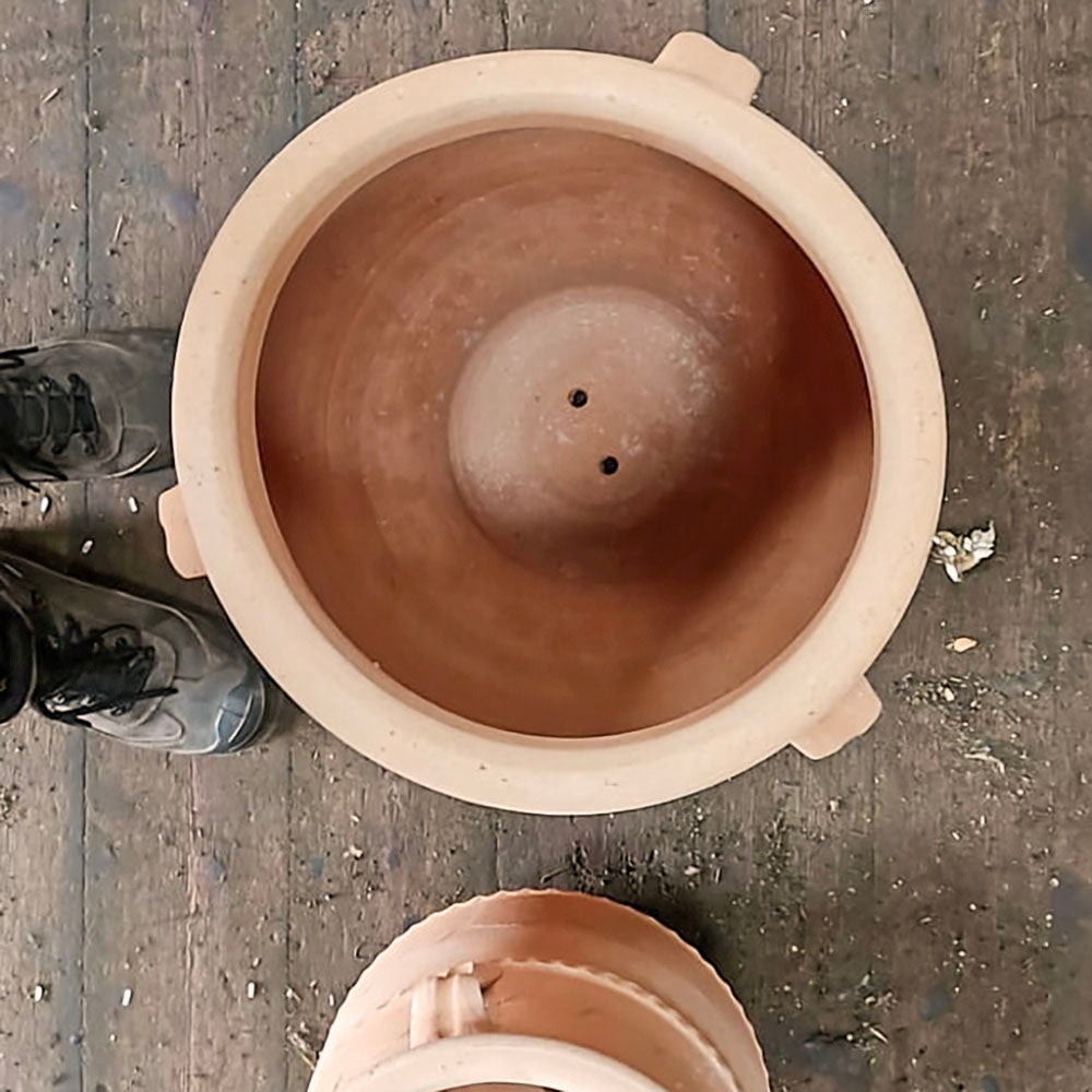 The Foalyard - Pithari Cretan Terracotta Large Frost-Proof Planters from H70 x D45cm drainage holes - 50 years guarantee - The Terracotta Pot Company - Cretan Ceramics by Andonis Araviakis