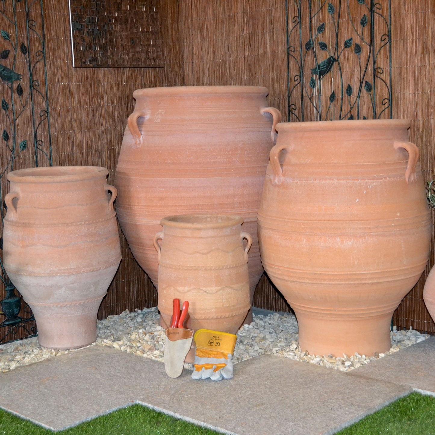 The Foalyard - Pithari Cretan Terracotta Large Frost-Proof Planters from H70 x D45cm high quality - 50 years guarantee - The Terracotta Pot Company - Cretan Ceramics by Andonis Araviakis